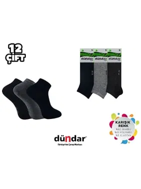 Dündar Çorap Bambu Dikişsiz Yıkamalı Kokulu Erkek Likralı Patik 12'li Dündar 4605