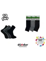 Yarım Konç Dikişsiz Yıkamalı Kokulu Erkek Likralı Bambu Patik 12'li Dündar 4131 Beyaz