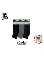 Yarım Konç Dikişsiz Yıkamalı Kokulu Erkek Likralı Bambu Patik 12'li Dündar 4131 Beyaz detay görünüm