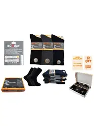 Dündar Çorap Diyabetik Dikişsiz Kokulu Erkek Modal Şeker Çorabı 12'li Dündar 6951