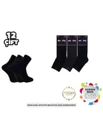 Taban Altı Havlu Dikişsiz Yıkamalı Kokulu Erkek Konç Patik 12'li Dündar 7040 Asorti