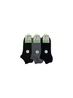 Diyabetik Unisex Dikişsiz Yıkamalı Kokulu Bambu Patik 12'li Dündar 0621 Düz Siyah detay görünüm