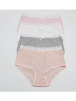 Düz Renkli Dantelli Yüksek Bel Külot (4 lü Paket) 2739-H Öztaş görsel 4