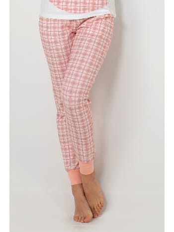 Ekose Pembe Bayan Pijama Altı Doremi 002-001085