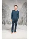 Ekoseli Cepli Yuvarlak Yaka Uzun Kollu Erkek Pijama Takım Doreanse 26K4605