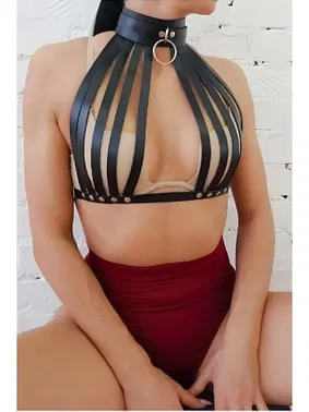 missisX Büstiyer Siyah Deri Harness Aksesuar missisX 3431