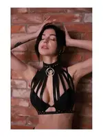 Büstiyer Siyah Deri Harness Aksesuar missisX 3431 Siyah görsel 5