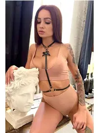 missisX Elbise Gömlek Üstü Deri Harness Aksesuar missisX 3471