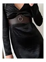Elbise Gömlek Üstü Giyilebilen Deri Aksesuar missisX 3494 Siyah detay görünüm
