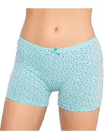 Empirme Desenli Likralı Yeşil Kadın Boxer Gümüş 3098 - 6 Adet Yeşil