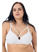 Çapraz İpli Emzirme Sütyeni Godewo 7035 Beyaz farklı açı