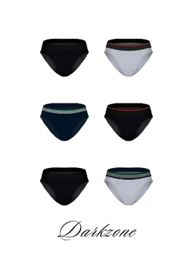 Darkzone Erkek 6'Lı Lastikli Karışık Renkli Slip Darkzone 6005