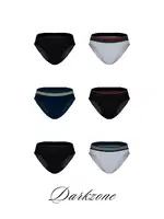 Erkek 6'Lı Lastikli Karışık Renkli Slip Darkzone 6005 Görsel