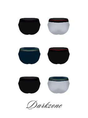 Darkzone Erkek 6'Lı Lastikli Karışık Renkli Slip Darkzone 6005 - Alternatif Görünüm