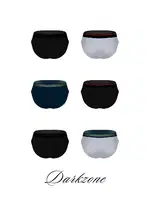 Erkek 6'Lı Lastikli Karışık Renkli Slip Darkzone 6005 Görsel detay görünüm