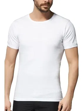 Güryıldız Erkek Beyaz Penye Bisiklet Yaka 6lı Paket Fanila Atlet Güryıldız 24006 - 6 ADET