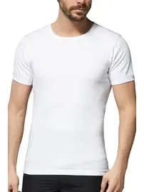 Güryıldız Erkek Beyaz Penye Bisiklet Yaka 6lı Paket Fanila Atlet Güryıldız 24006 - 6 ADET