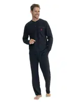 Erkek Çeyizlik 5li Sabahlıklı Pijama Takım Bordo U.s Polo Assn. 12040 Bordo görsel 4