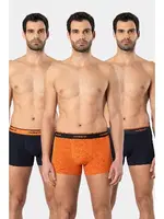 Pamuklu Desenli Likralı Erkek Boxer 3lü Cacharel 1339 Lacivert 1