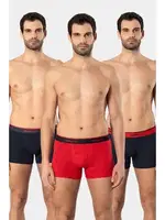 Likralı 3lü Desenli Pamuklu Erkek Boxer Cacharel 1339 Lacivert 2