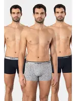 Likralı 3lü Desenli Erkek Boxer Cacharel 1339 Lacivert 3
