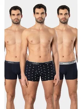 Cacharel Desenli Likralı Erkek Boxer 3lü Cacharel 1339