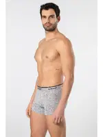 3lü Geniş Bel Lastikli Desenli Likralı Erkek Boxer Cacharel 1339 Siyah 2 farklı açı