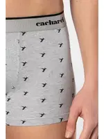 Yazılı Geniş Lastikli Desenli Likralı Erkek Boxer 3lü Cacharel 1339 Siyah 4 görsel 4