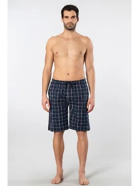 Cacharel Cepli Kareli Dokuma Bermuda Erkek Tek Alt Cacharel 2241