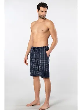 Cacharel Cepli Kareli Dokuma Bermuda Erkek Tek Alt Cacharel 2241 - Alternatif Görünüm