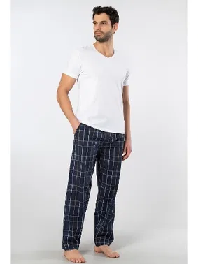 Cacharel V Yaka Kısa Kollu Erkek Dokuma Pijama Takımı Cacharel 2238