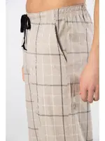 Bağcıklı Bej Erkek Dokuma Pijama Tek Alt Cacharel 2240 Bej 3 farklı açı