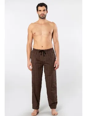 Cacharel Tek Alt Kahverengi Erkek Dokuma Pijama Cacharel 2240