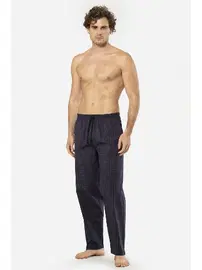 Cacharel Kareli Dokuma Cepli Erkek Pijama Tek Alt Cacharel 2240