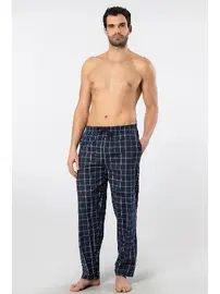 Cacharel Lastikli Lacivert Erkek Dokuma Pijama Tek Alt Cacharel 2240