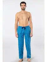 Kareli Mavi Erkek Dokuma Tek Alt Pijama Cacharel 2240 Mavi 3