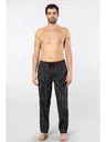 Siyah Erkek Dokuma Pijama Tek Alt Cacharel 2240