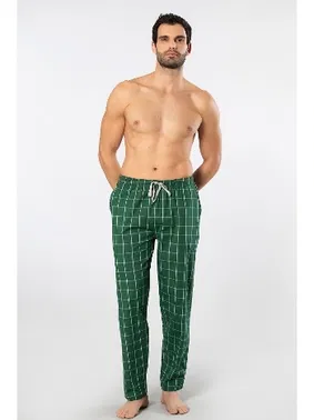Cacharel Yeşil Kare Desenli Erkek Dokuma Pijama Tek Alt Cacharel 2240