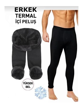 Erkek İçi Peluş Termal Tayt Kışlık Peluşlu Polarlı Likralı Polar Termal İçlik Perafitol 8024