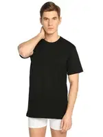 Erkek Kısa Kollu Atlet Penye O Yaka Anıt 9031 Siyah detay görünüm