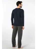 Uzun Kollu Cepli Erkek Poplin O Yaka Pijama Takımı Cacharel 2239 Yeşil 5 farklı açı