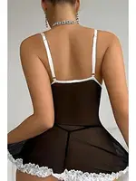 Etekli Siyah Hizmetçi Kostüm missisX 50121 Siyah görsel 4