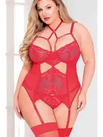 Büyük Beden Jartiyerli Fantazi Gecelik New Dreams 8313