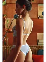 Dantelli Bralet Fantazi Sütyen Takımı 4459 Ekru detay görünüm