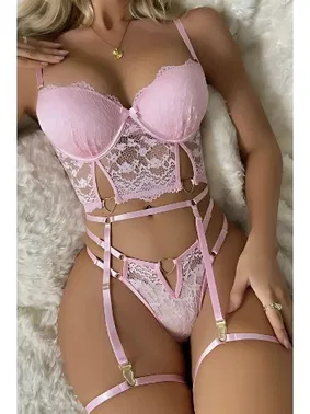 New Dreams Metal Kalp Aksesuarlı Fantazi Jartiyer Takım New Dreams 8406