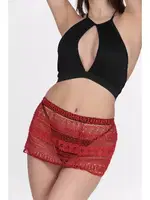 Fantezi Dantelli Etek Takım Miorre 001-002333 Kırmızı detay görünüm