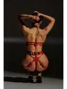 Fantezi Kadın Harness Kostüm Kırmızı missisX 2194