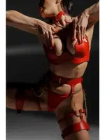 Fantezi Kadın Harness Kostüm Kırmızı missisX 2194 Kırmızı görsel 4