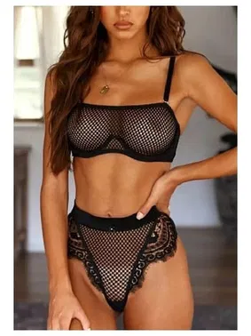 SHE File Siyah Fantezi Sütyen Takım SHE 2112