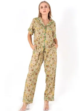 DOREMI Floral Kısa Kollu Kadın Pijama Takım DoReMi 002-000092